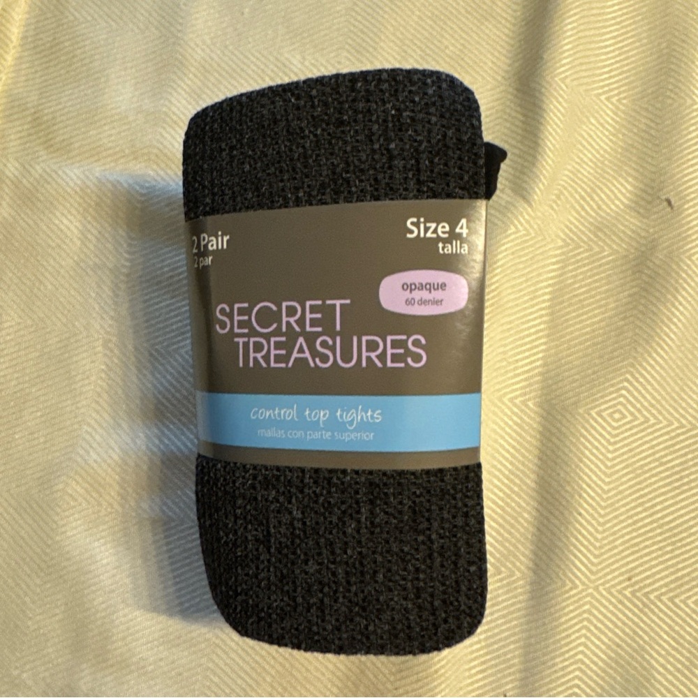 Secret Treasures Black Control Top Tights